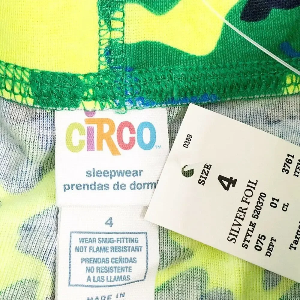 Circo Boys Soccer Ball Camo Pajama Set NEW!! Size 4 Blue Green